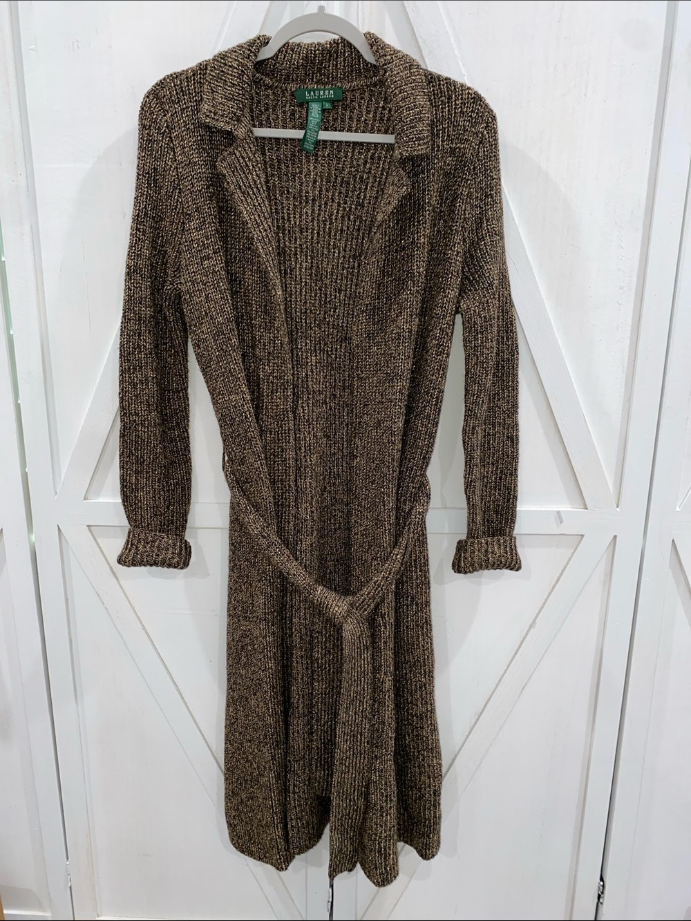 Lauren Ralph Lauren Wool Blend Long Cardigan Knit Size Small - Picture 9 of 11